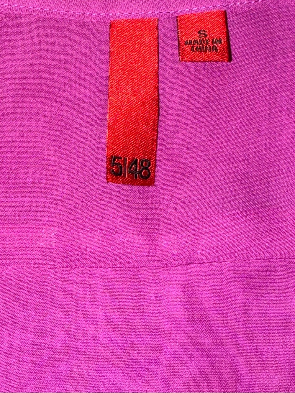 5/48 Purple Ruffle Tank Top - Picture 2 of 4